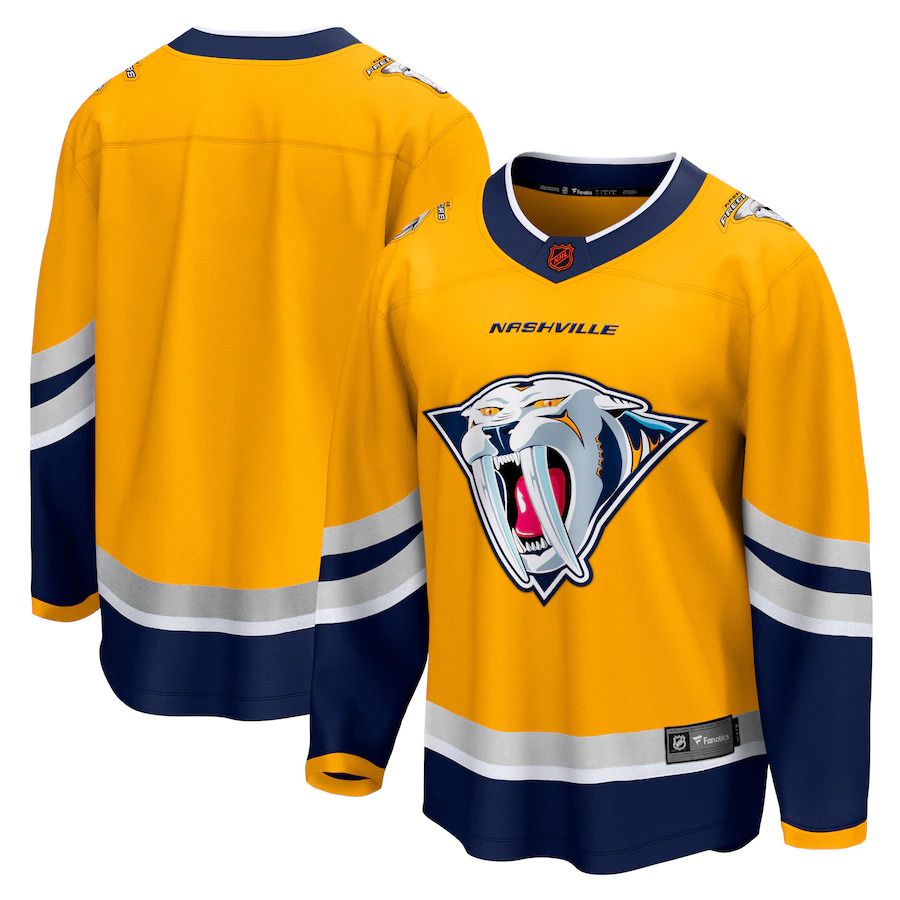 Men Nashville Predators Fanatics Branded Yellow Special Edition Breakaway Blank NHL Jersey->customized nhl jersey->Custom Jersey